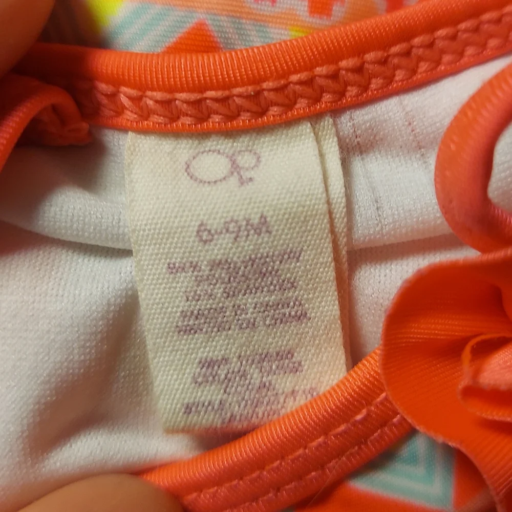 🎁 10/$25 OP Geometric 6-9 months One Piece Swimsuit With Heart Pattern, Flower